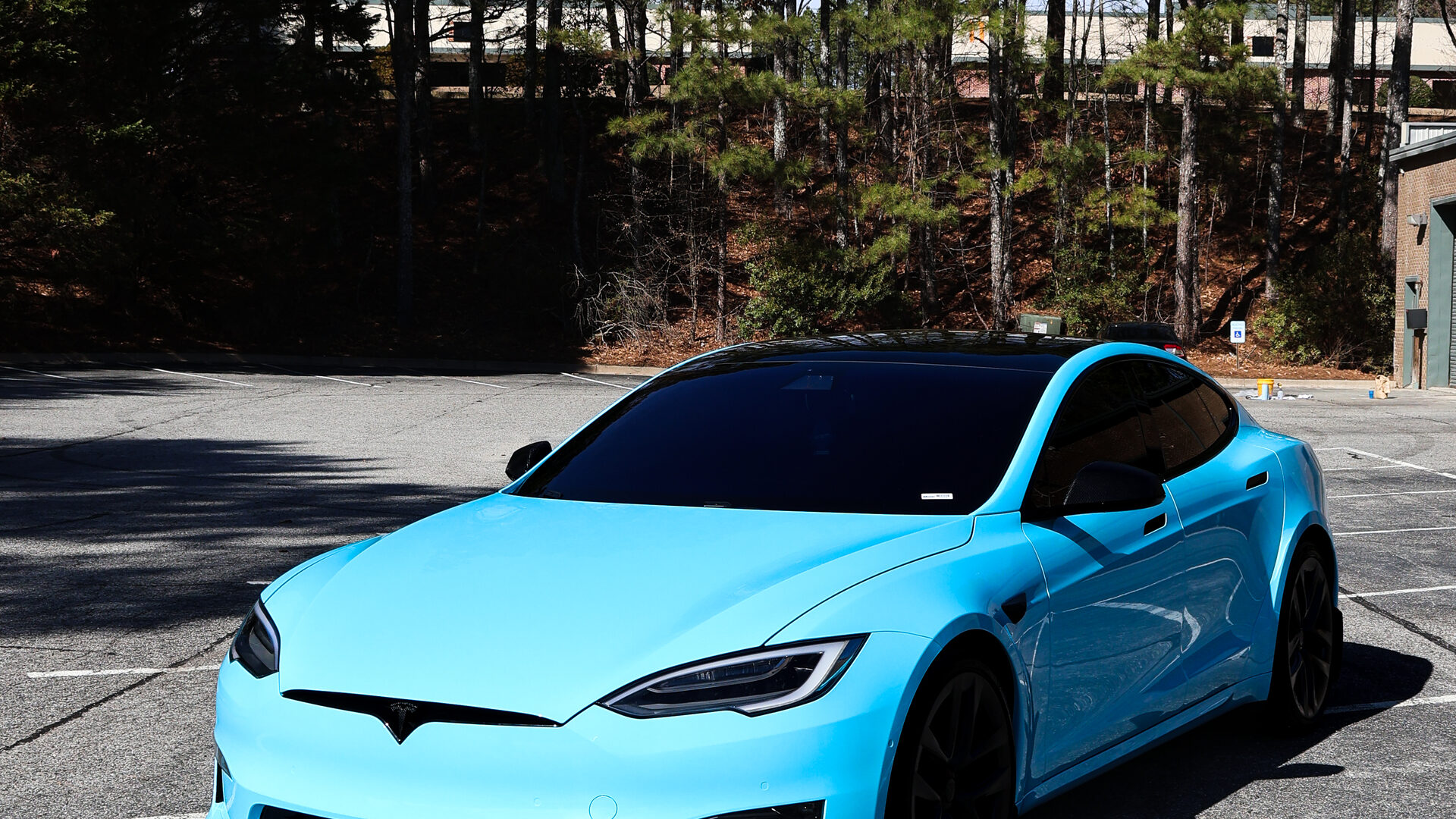 Wrapped Tesla vehicle